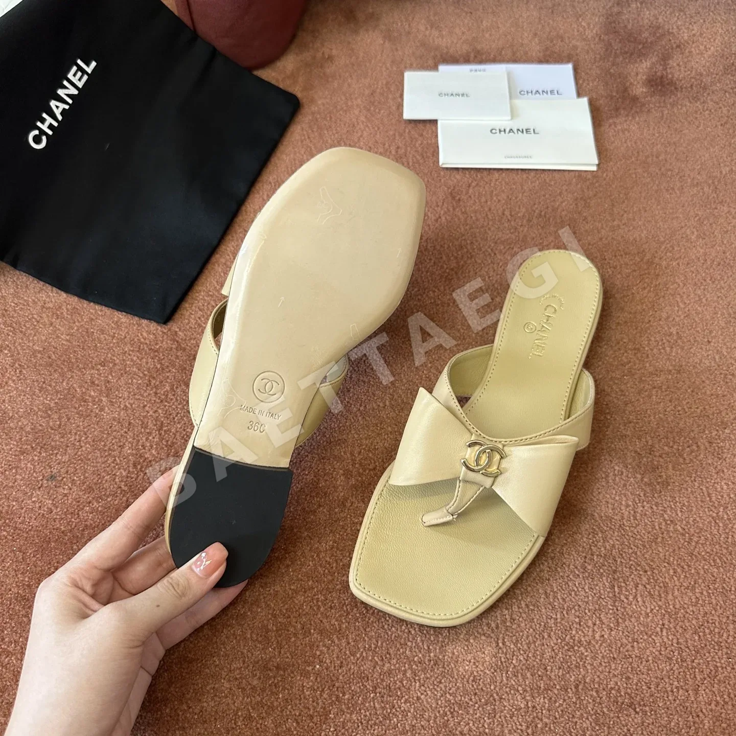 샤넬 카멜리아 플랫 샌들 상세 이미지 6
