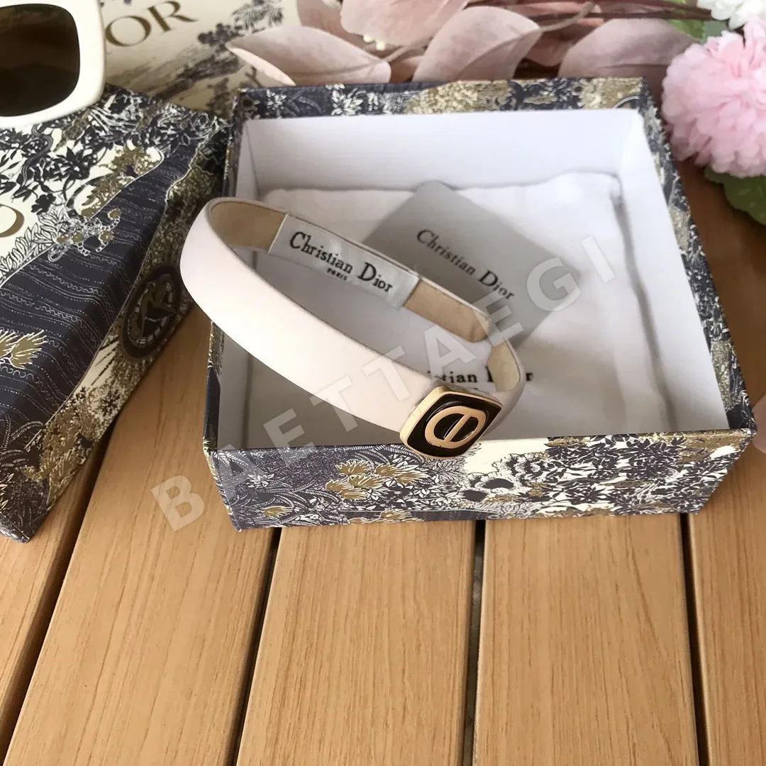 디올 브론즈 골드 로고 헤드밴드 상세 이미지 2