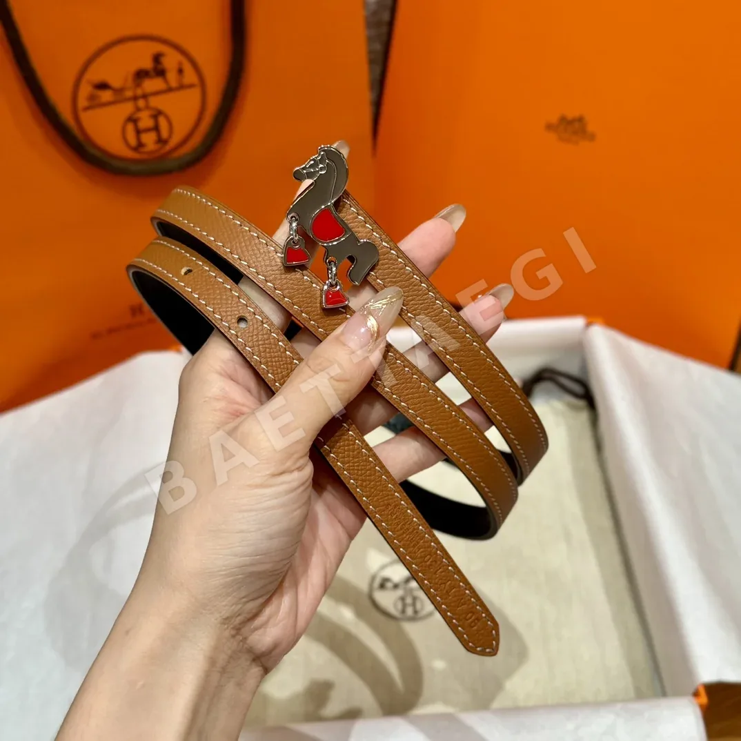 에르메스 그레난 양면 송아지가죽 벨트 T 버클 상세 이미지 7