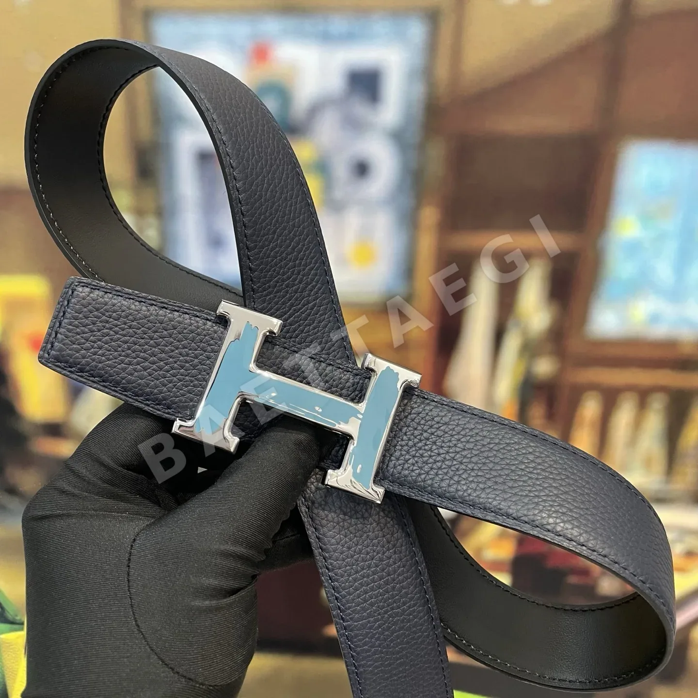 에르메스 H형 본가죽 양면 벨트 상세 이미지 6