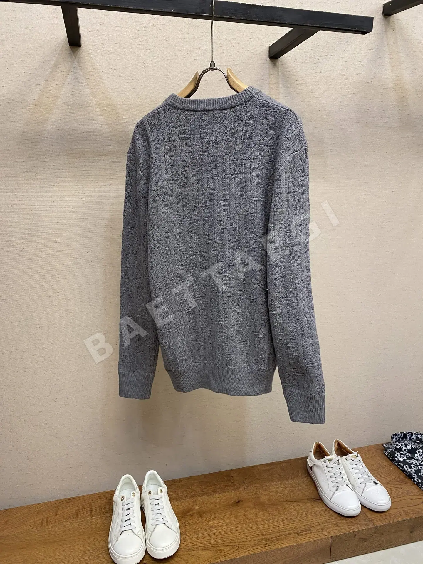 디올 자카드 크루넥 니트 남성용 상세 이미지 2