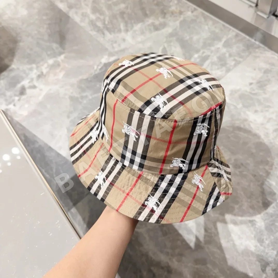버버리 3D 자수 코튼 어부 모자 상세 이미지 4