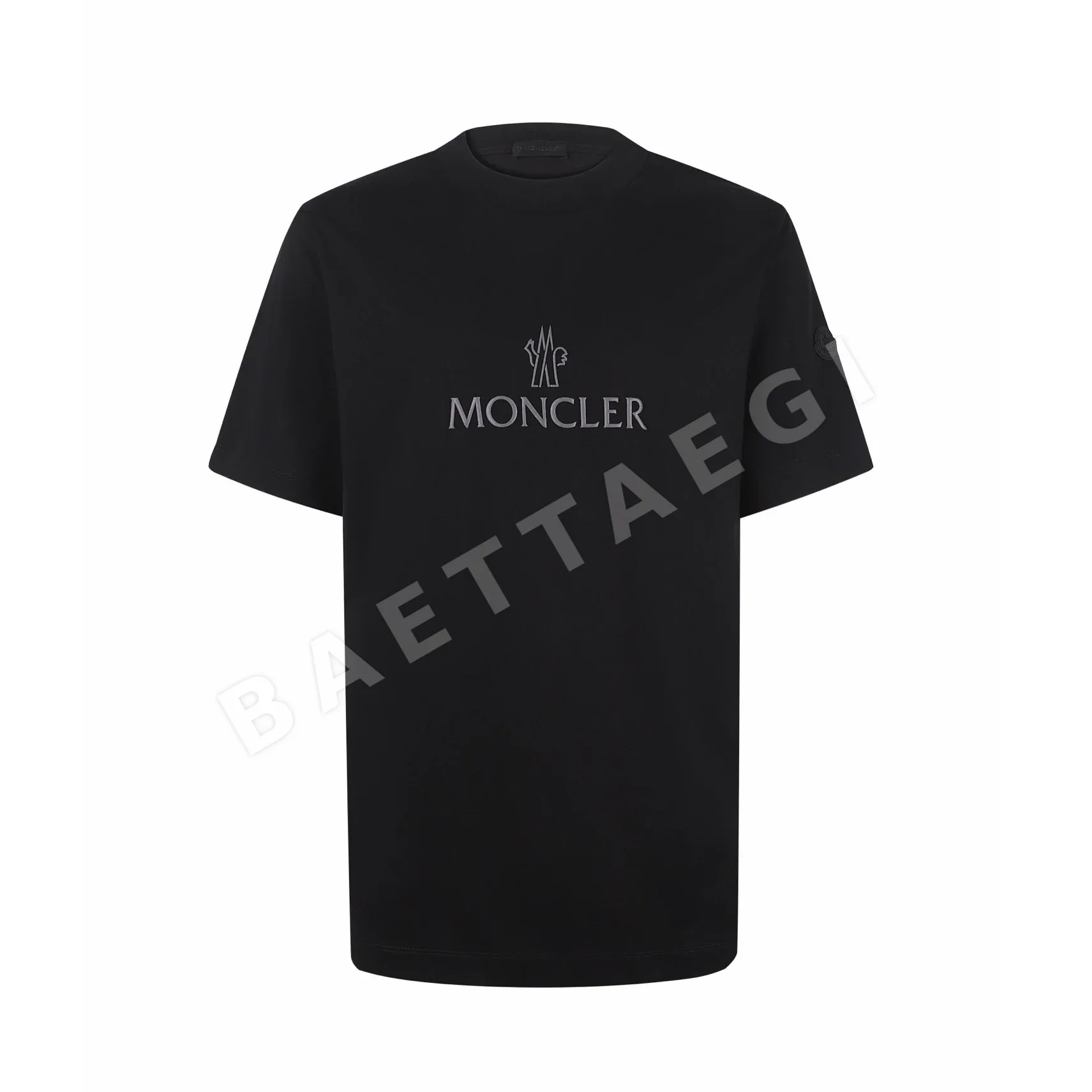 몽클레르 플라스터 프린트 남성 반팔 티셔츠 48526