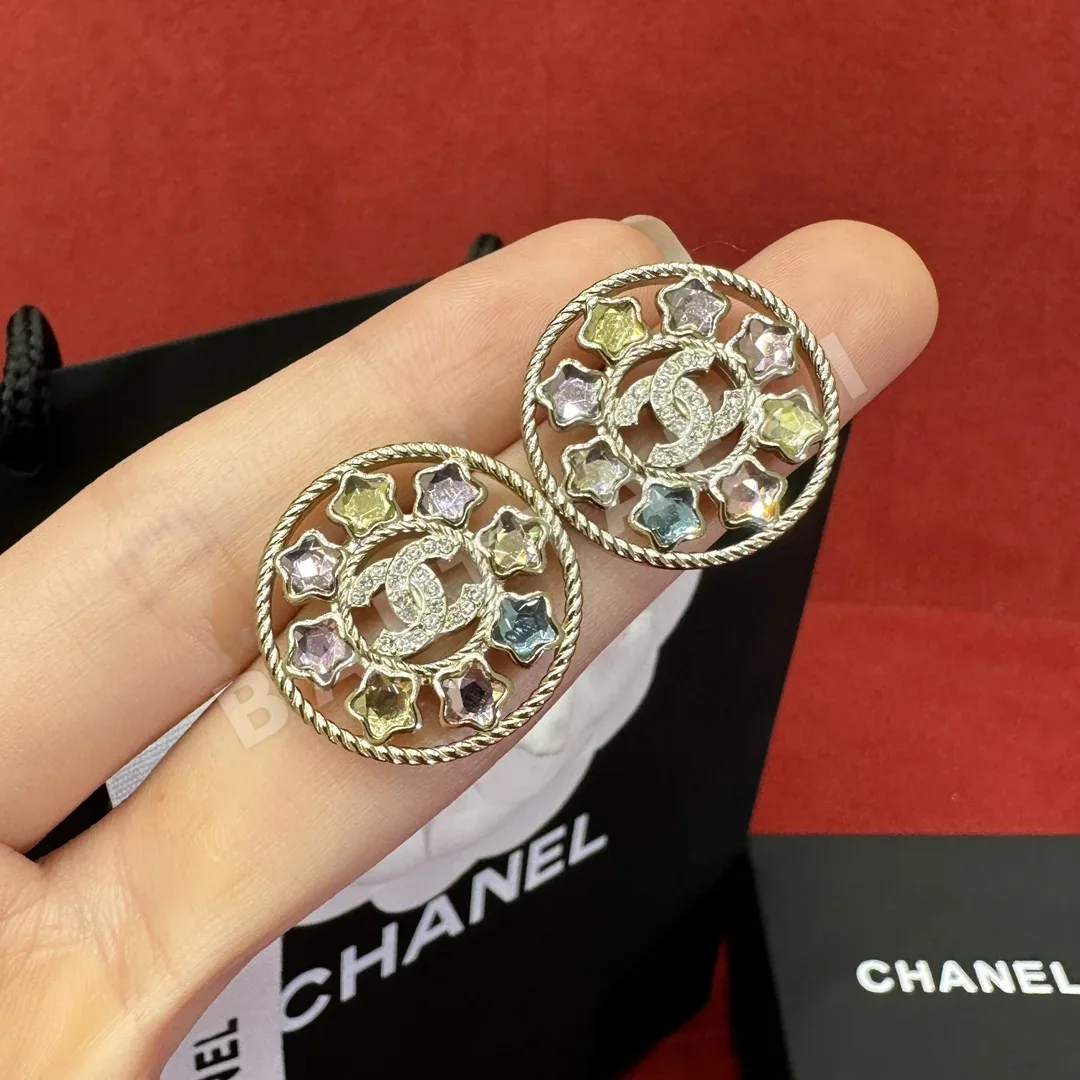 샤넬 오각별 라인스톤 귀걸이 178097