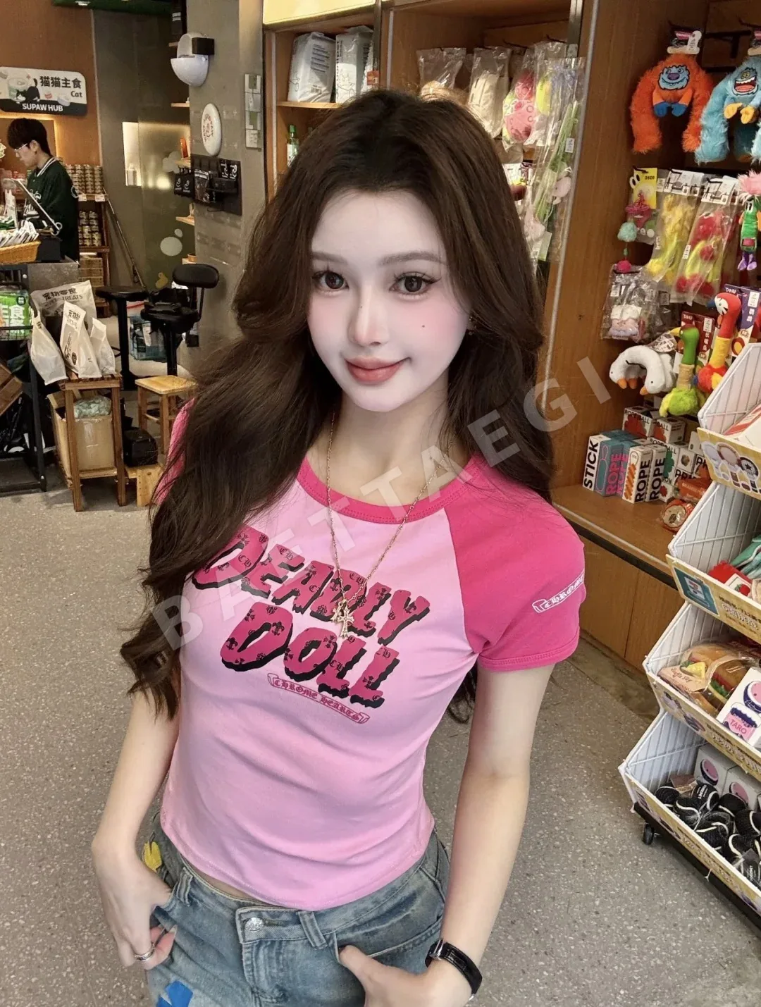 크롬하츠 래글런 슬리브 여성 반팔 티셔츠 상세 이미지 6
