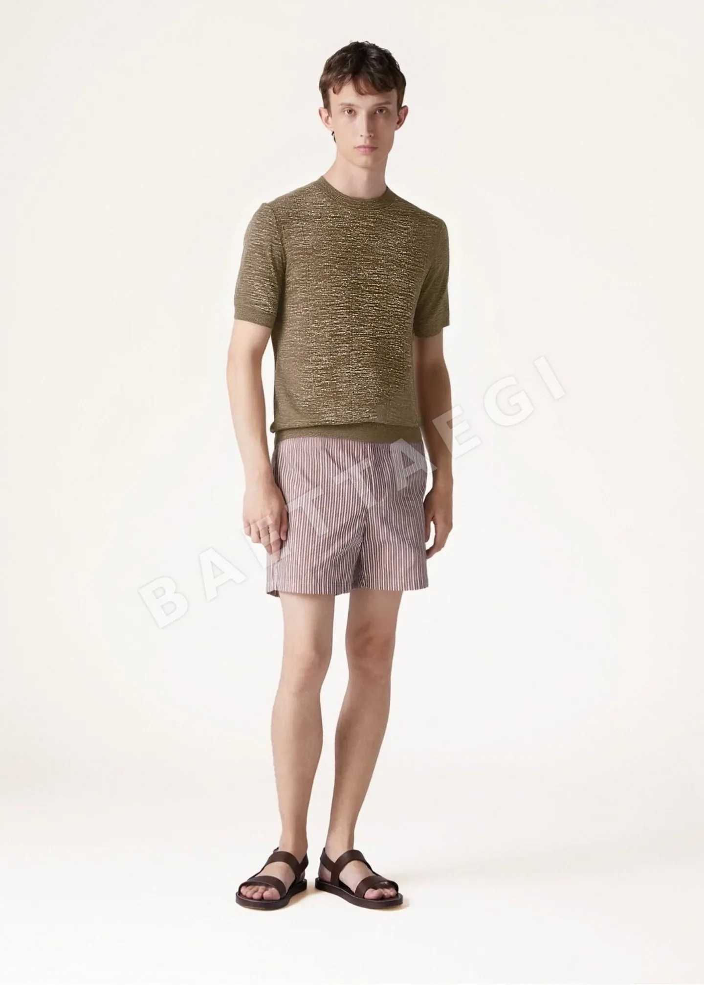 로로피아나 남성 린넨 반팔 티셔츠 상세 이미지 2