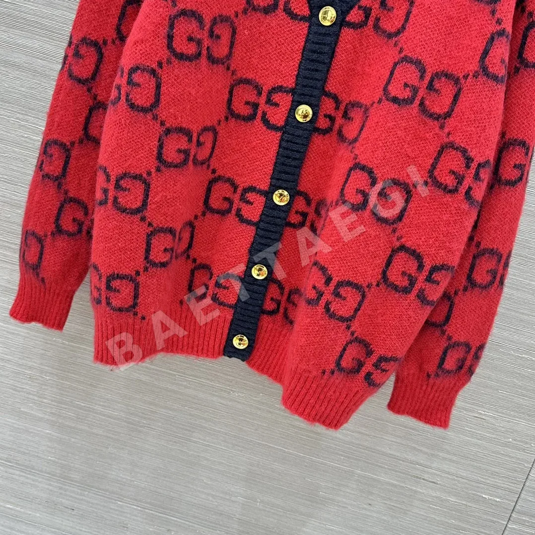 구찌 레트로 자카드 GG 모헤어 가디건 상세 이미지 5