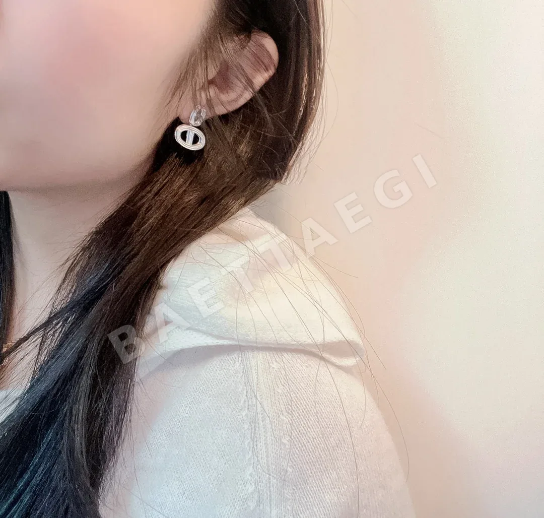 에르메스 돼지코 모티브 금도금 925 실버 귀걸이 상세 이미지 9