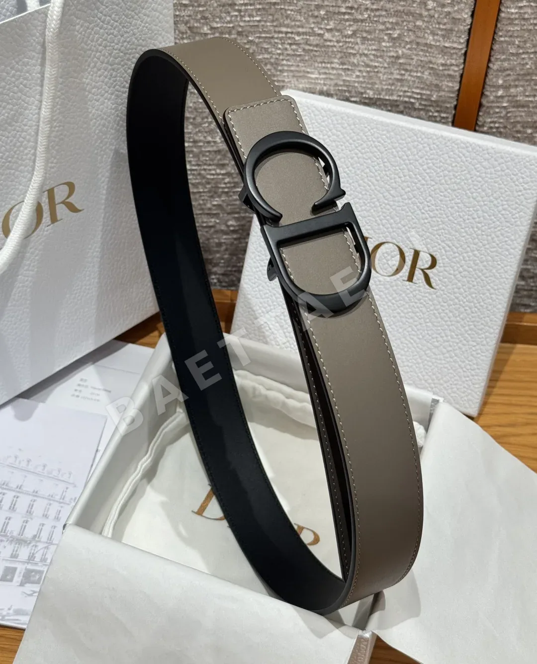 디올 양면 가죽 벨트 상세 이미지 4
