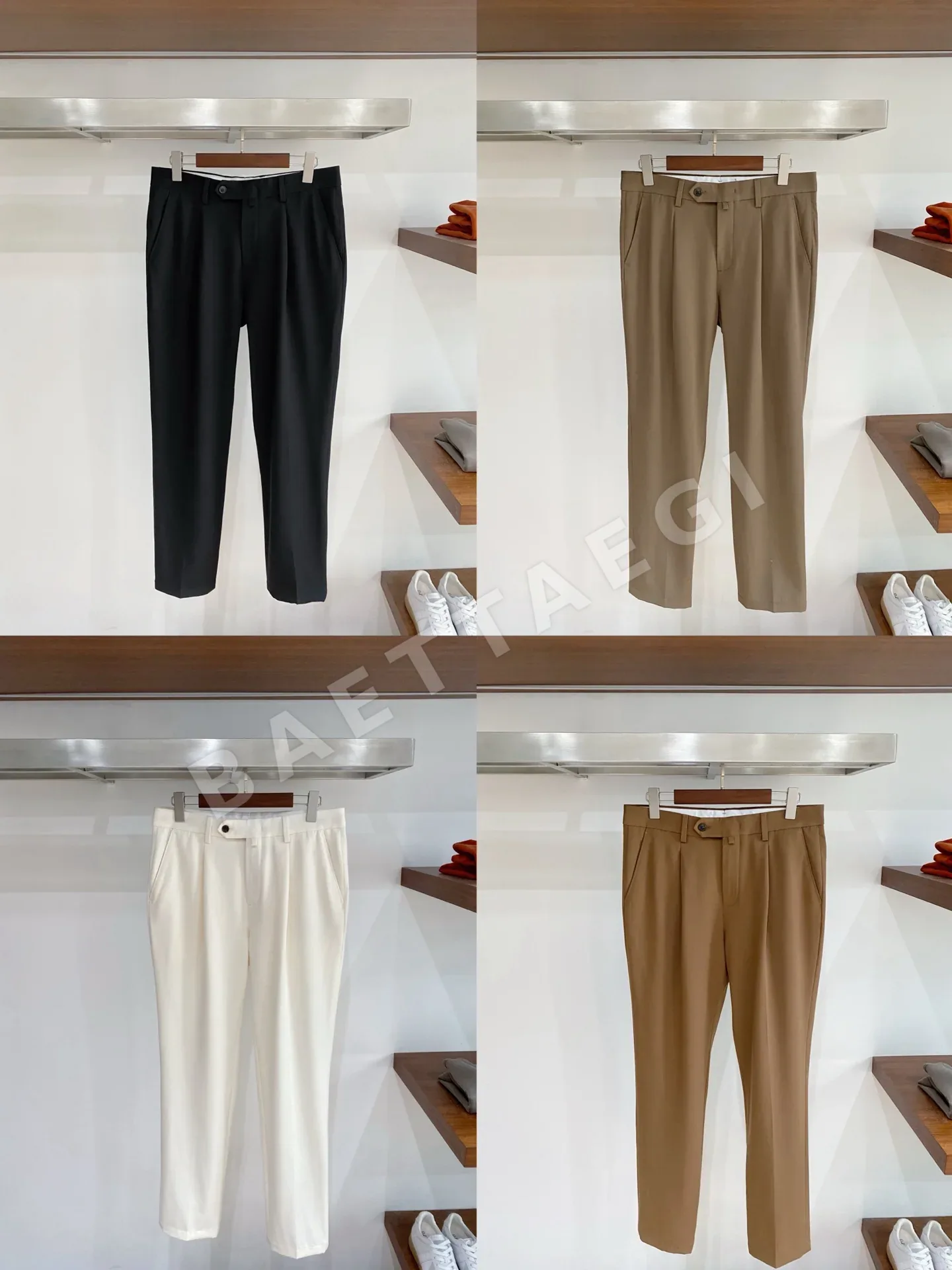 로로피아나 울 혼방 남성 바지 상세 이미지 9