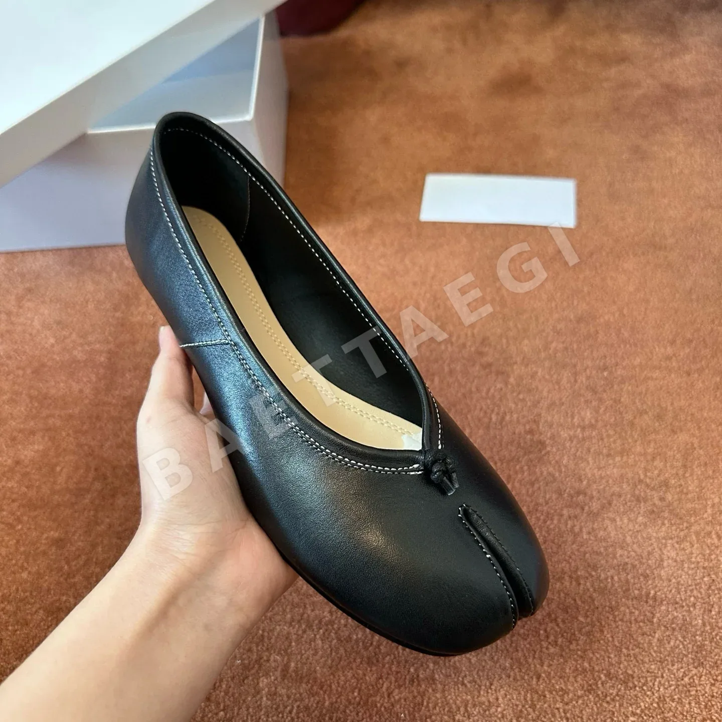 마르지엘라 워시드 호스 가죽 스플릿 토 신발 9132 상세 이미지 3