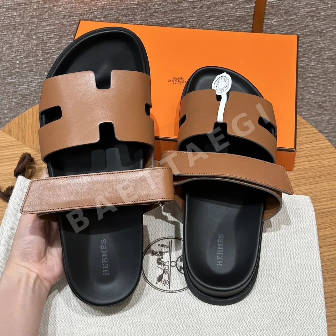에르메스 시프레 샌들 내추럴 램스킨 앵클 스트랩 상세 이미지 4
