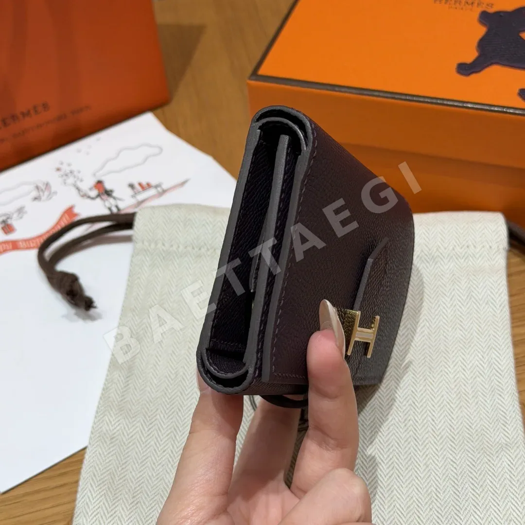 에르메스 번 폴딩 골드 하드웨어 지갑 상세 이미지 3