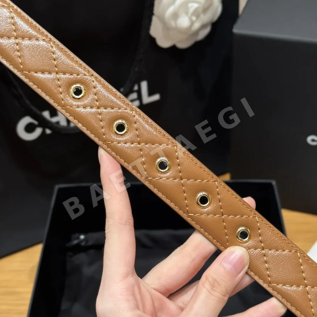 샤넬 램스킨 더블 C 메탈 로고 벨트 상세 이미지 6