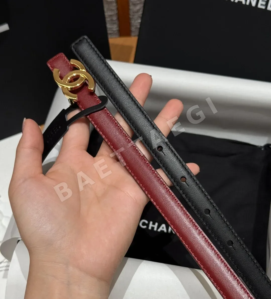 샤넬 더블 C 버클 가죽 벨트 상세 이미지 8