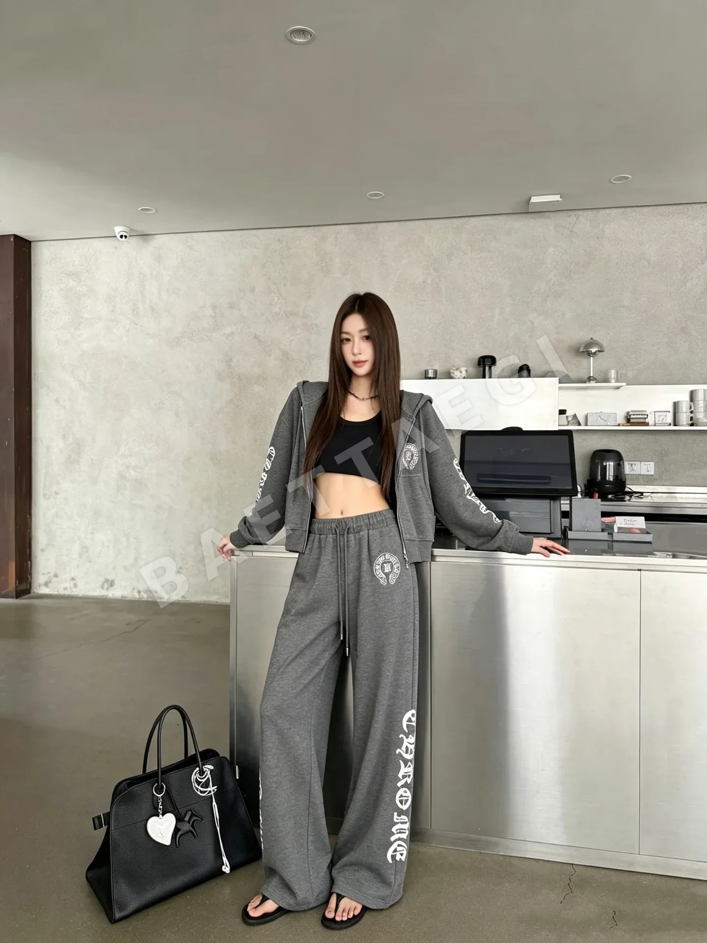 크롬하츠 산스크리트 프린트 재킷 팬츠 세트 202659
