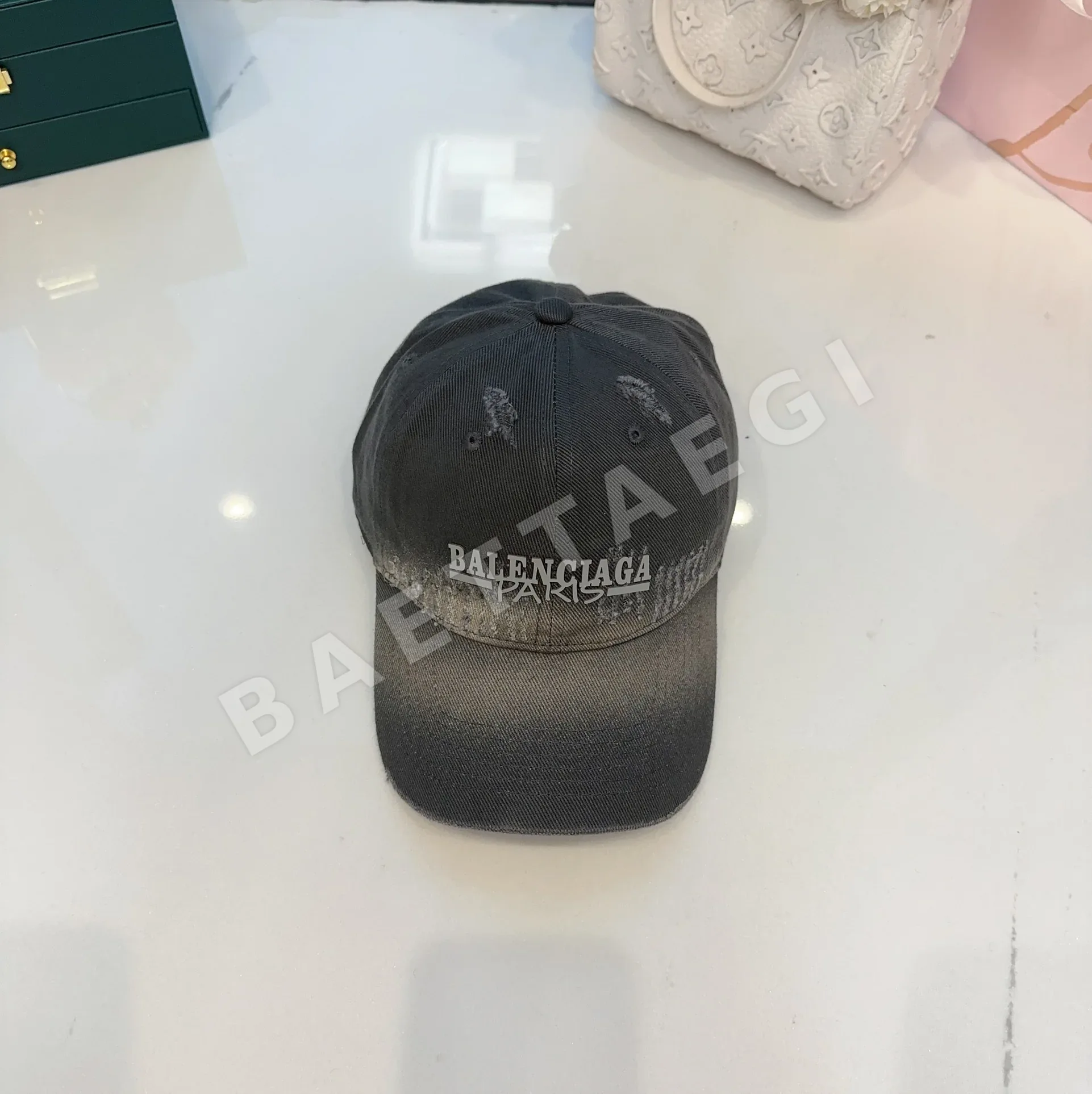 발렌시아가 타이다이 워시드 베이스볼 캡 78012