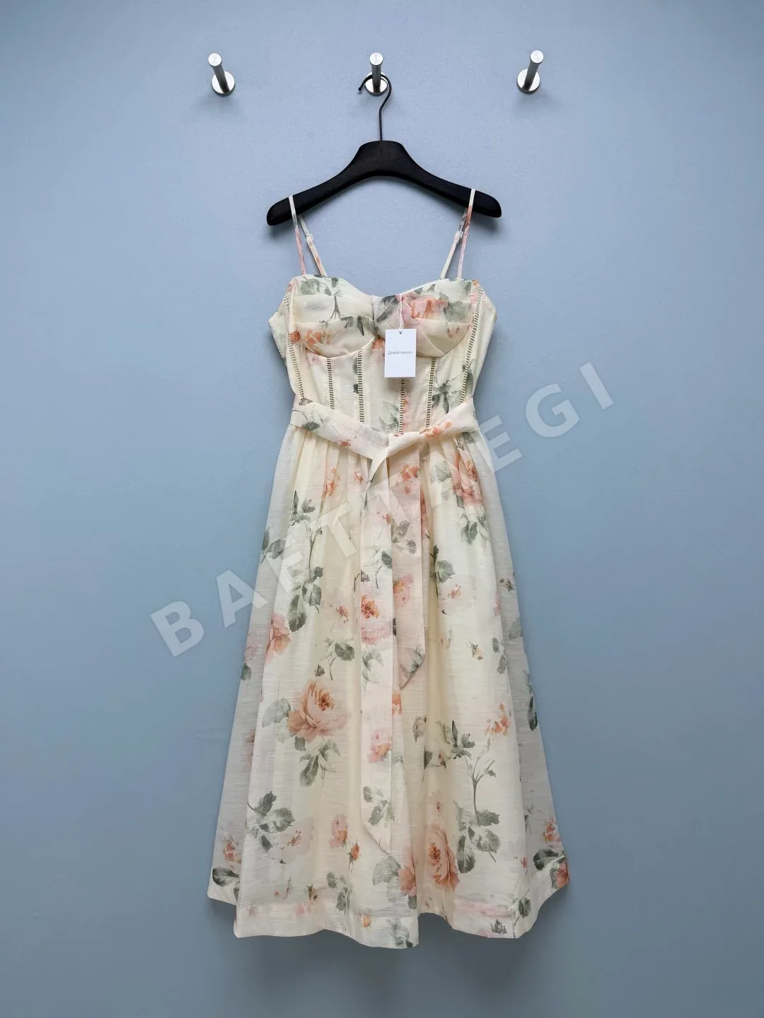 짐머만 화이트 플라워 프린트 플리츠 롱 원피스 45778
