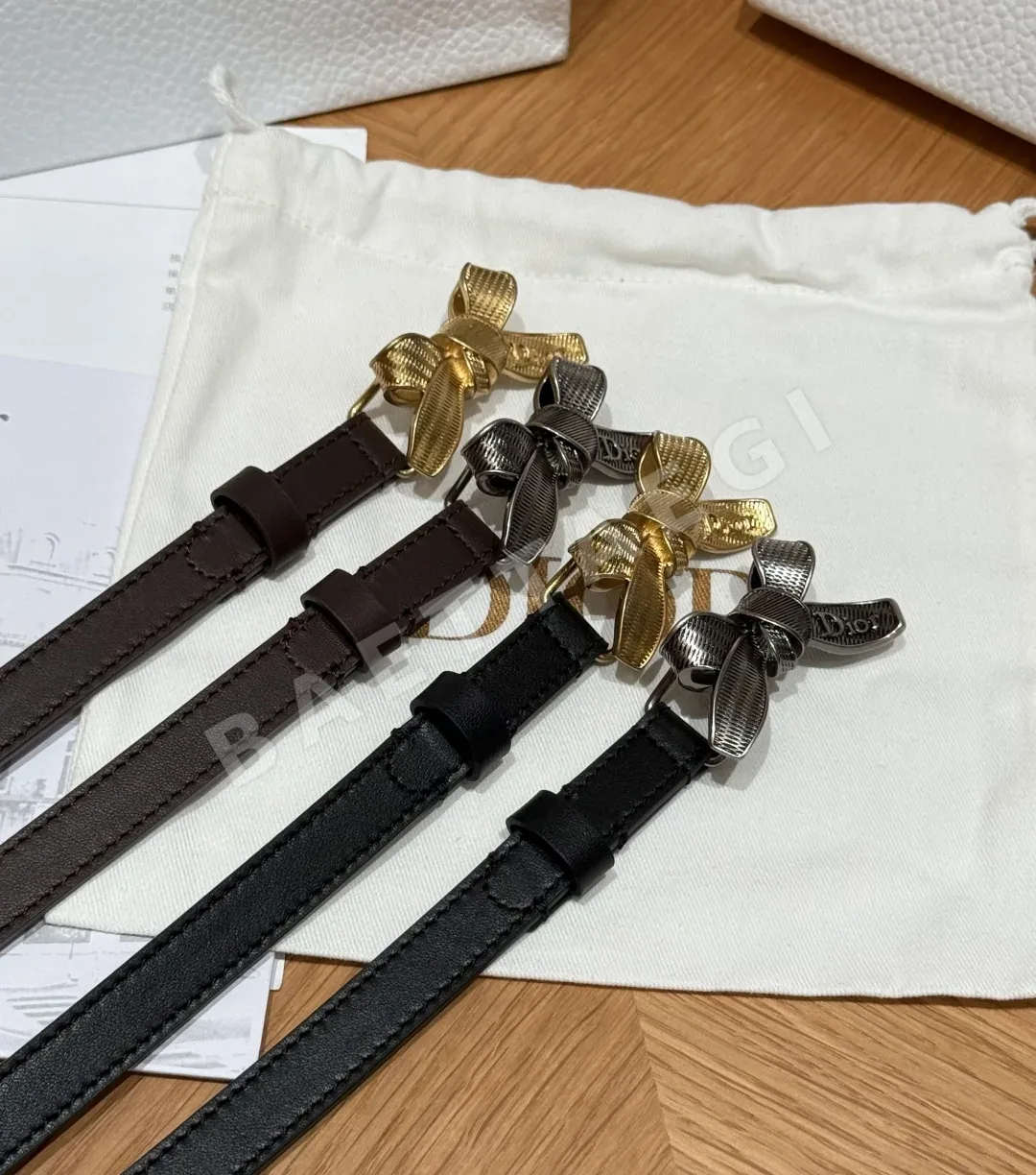 디올 르 누도 리본 버클 슬림 벨트 상세 이미지 3
