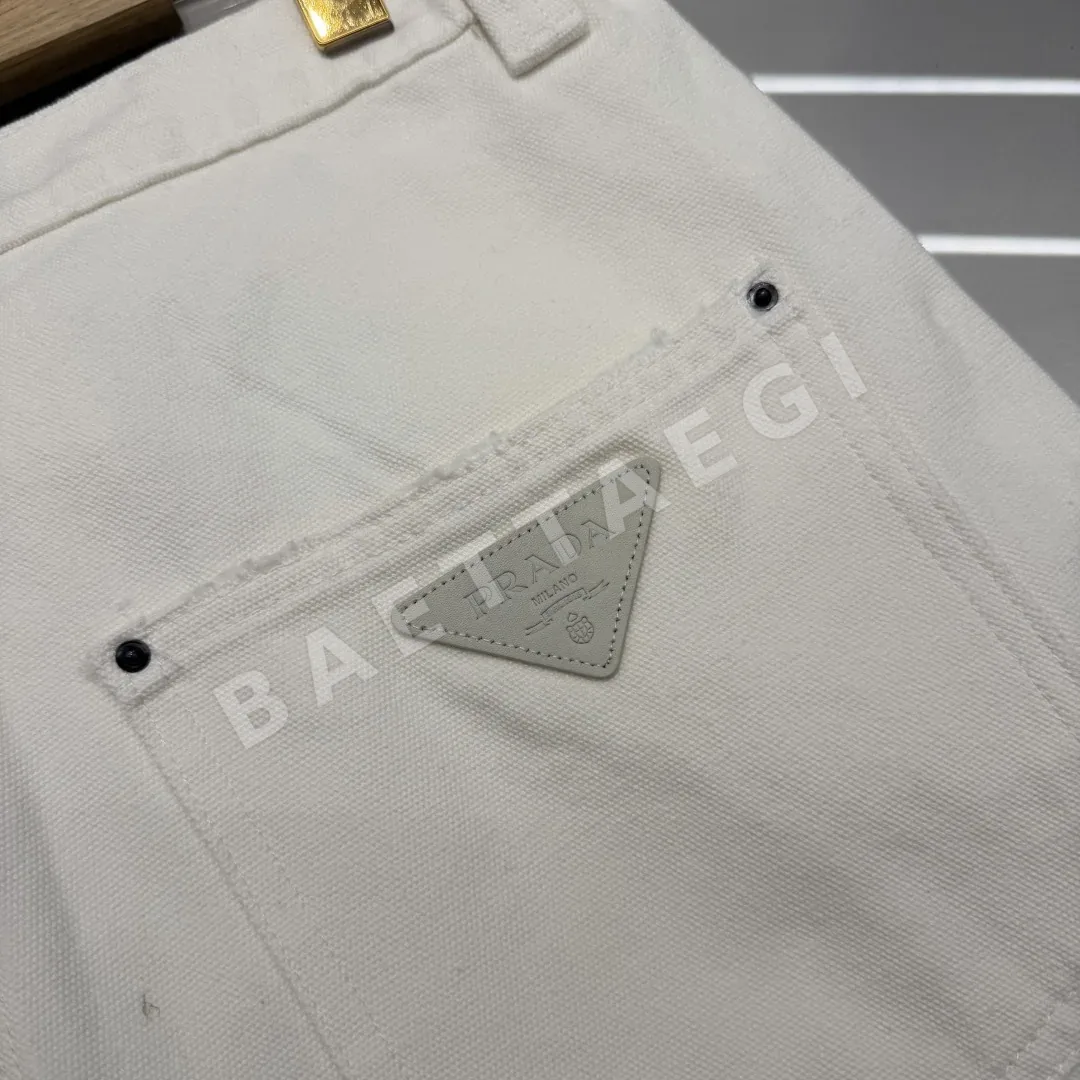 프라다 빈티지 워시드 캔버스 남성 바지 상세 이미지 8