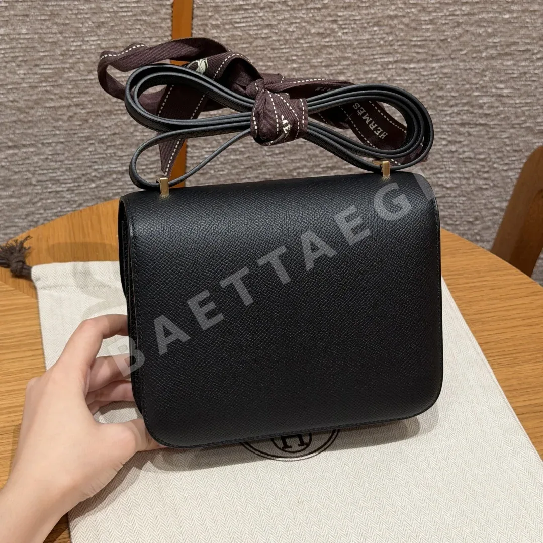 에르메스 콘스탄스 18 cm 블랙 앱송 가죽 가방 상세 이미지 2