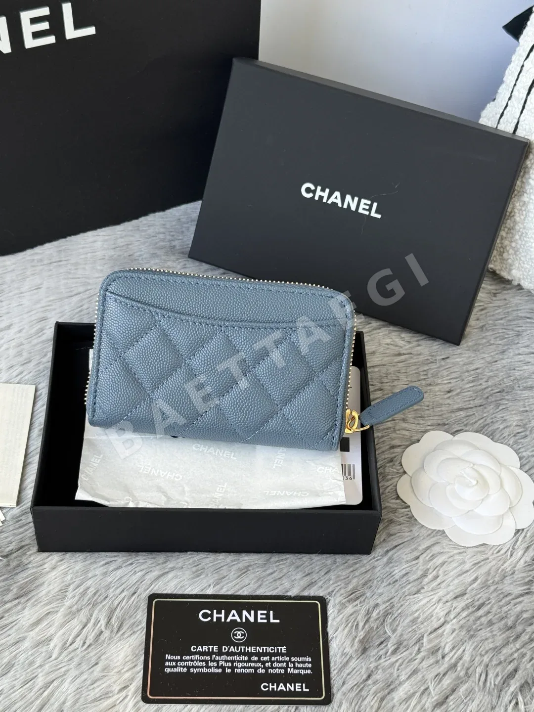 샤넬 캐비어 가죽 25c 미디엄 지퍼 지갑 상세 이미지 3