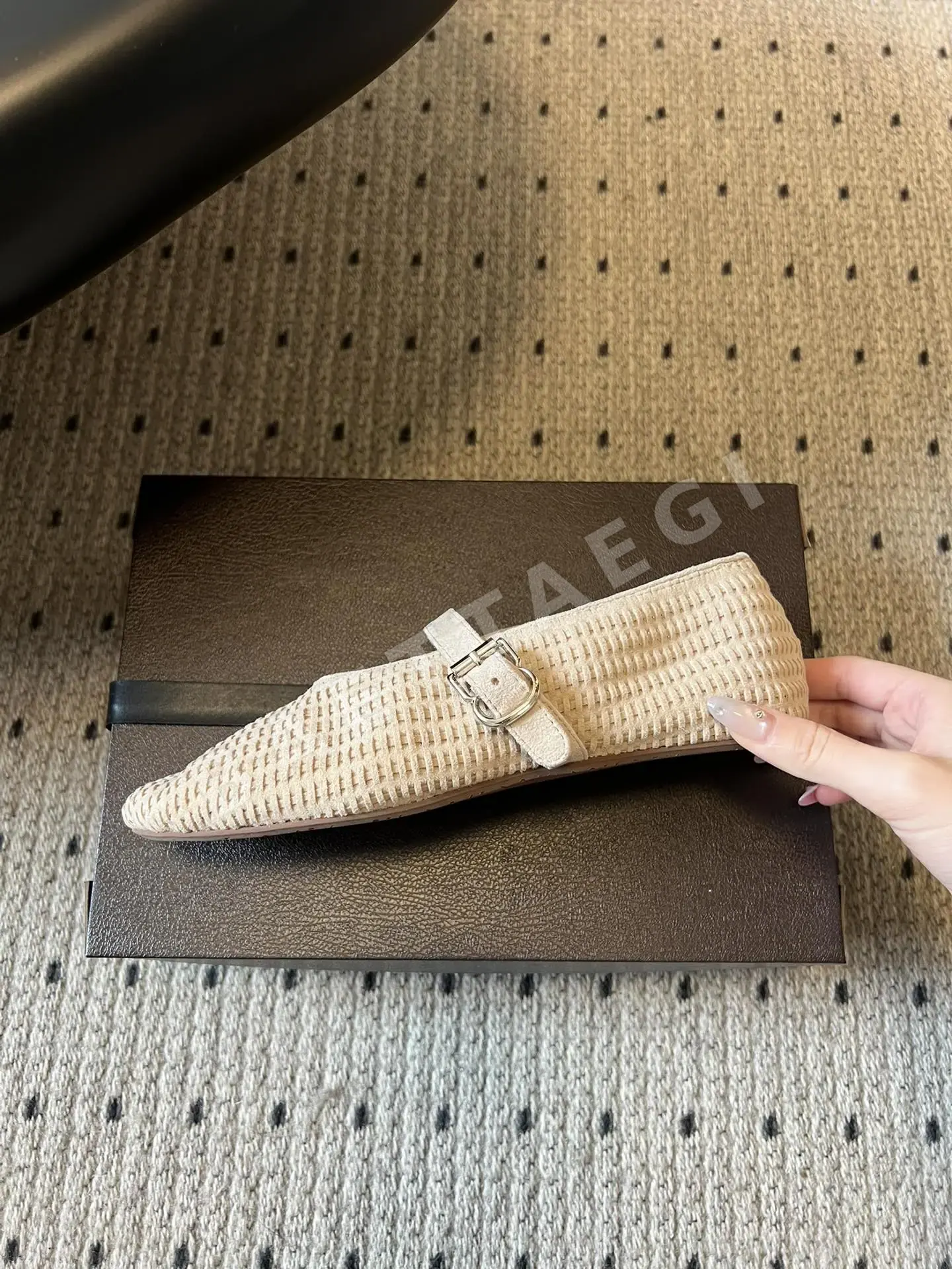 알라이아 3D 니트 짜임 메리제인 슈즈 상세 이미지 7