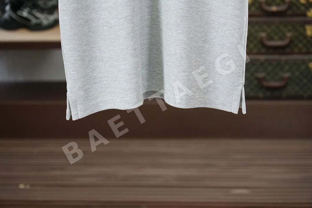 로로피아나 가슴 메시 하프지퍼 남성 반팔 폴로셔츠 상세 이미지 5
