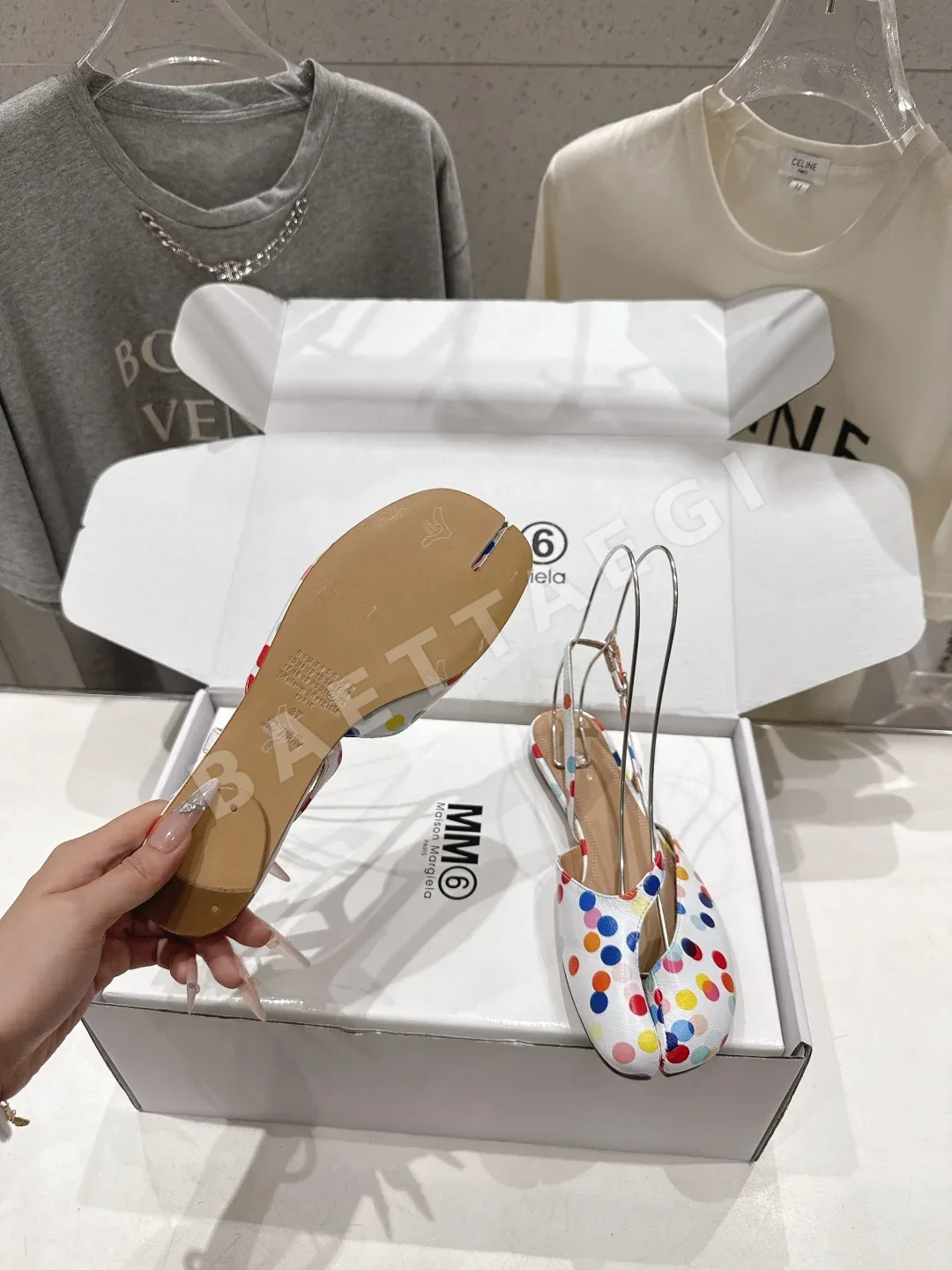 마르지엘라 스플릿 토 하이힐 샌들 상세 이미지 9