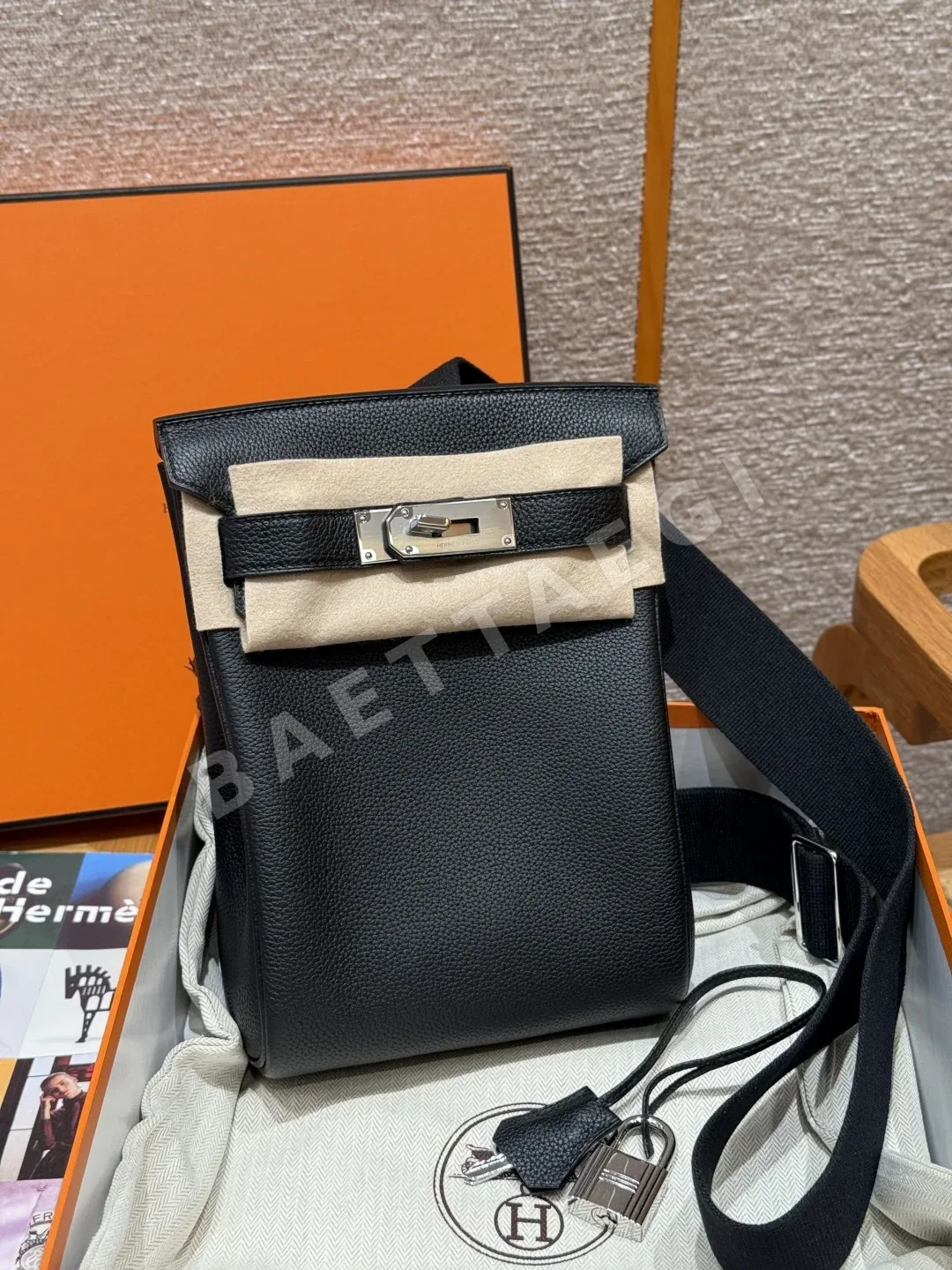 에르메스 핵 아 도 토고 가죽 백팩 166686