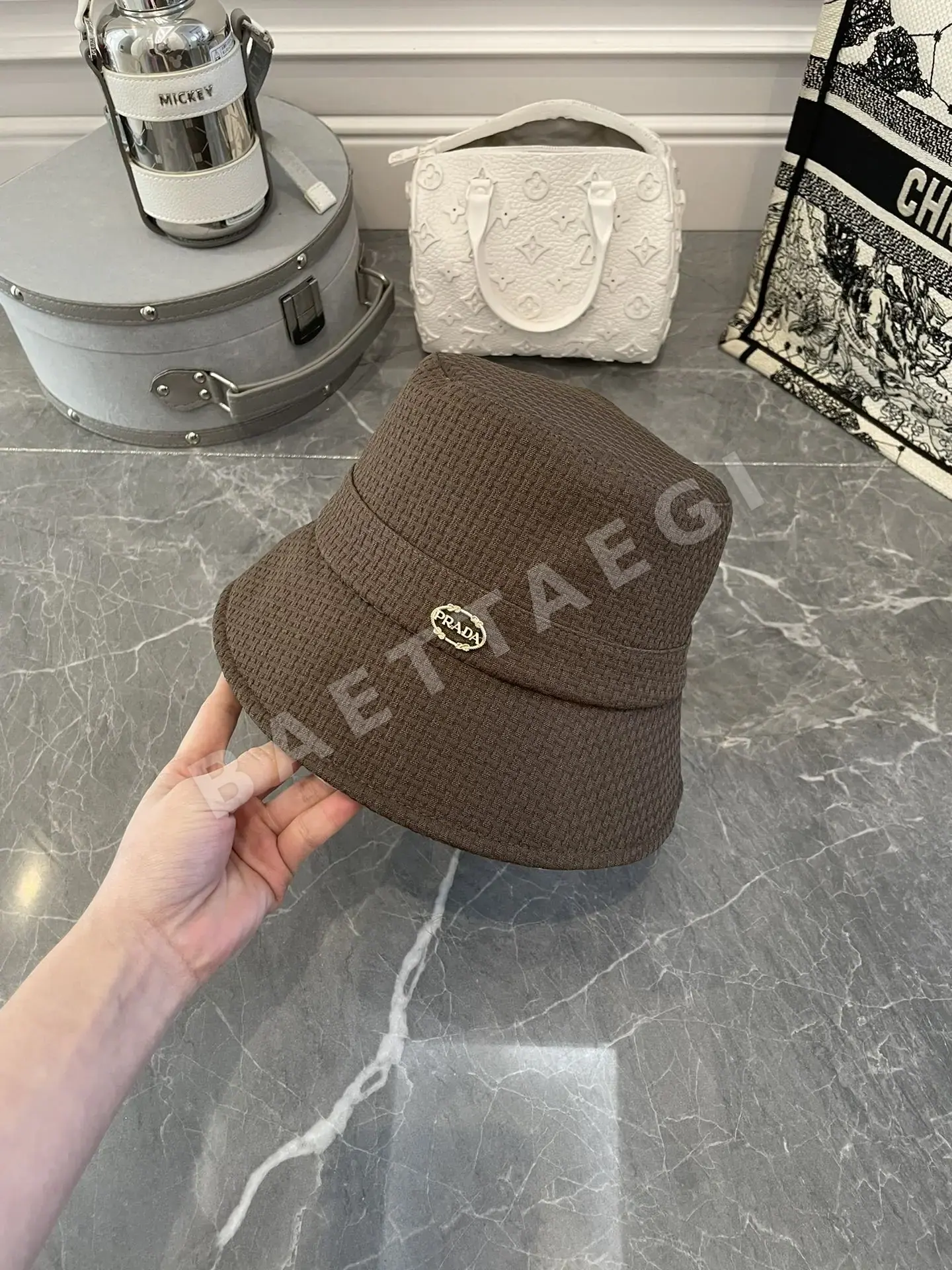 프라다 짜임 자카드 피셔맨 모자 상세 이미지 2