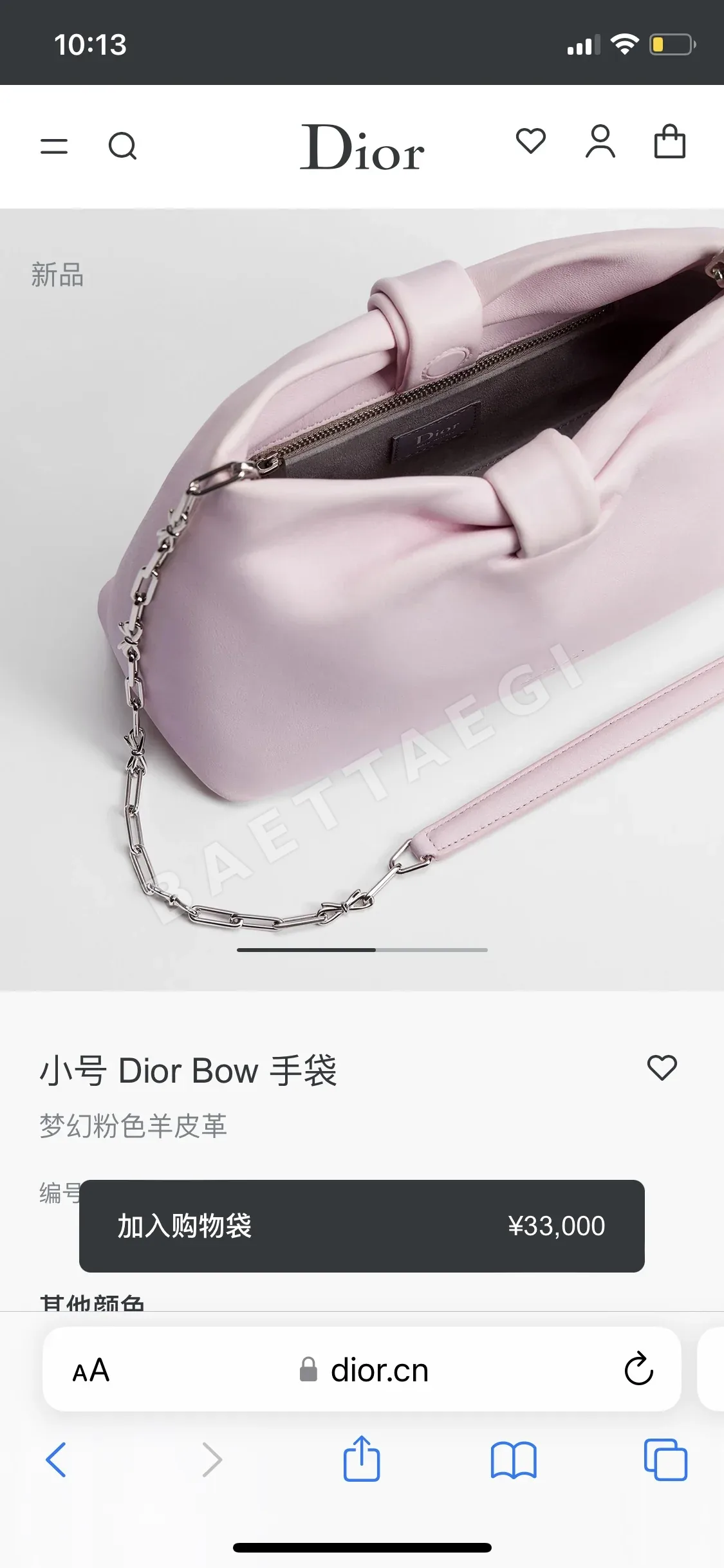 디올 보우 체인 램스킨 가방 상세 이미지 6