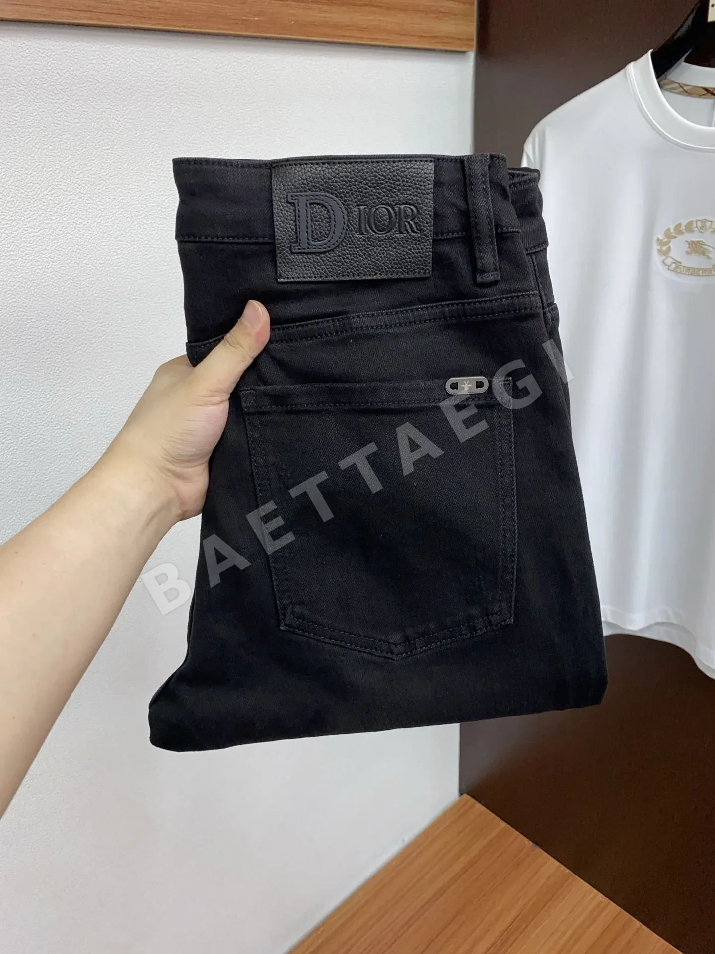 디올 니트 데님 스트레이트 레그 남성 바지 P290