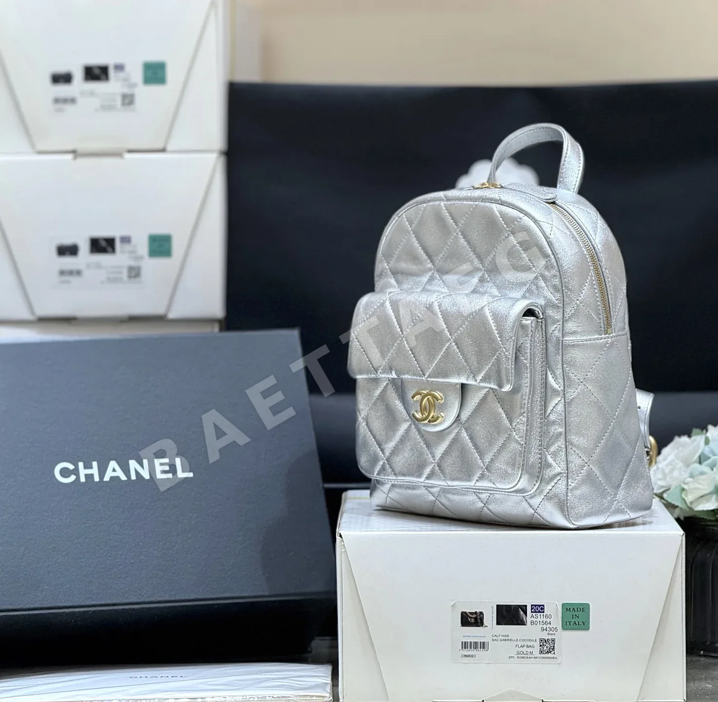 샤넬 블랙 은장 백팩 AS5793 상세 이미지 2