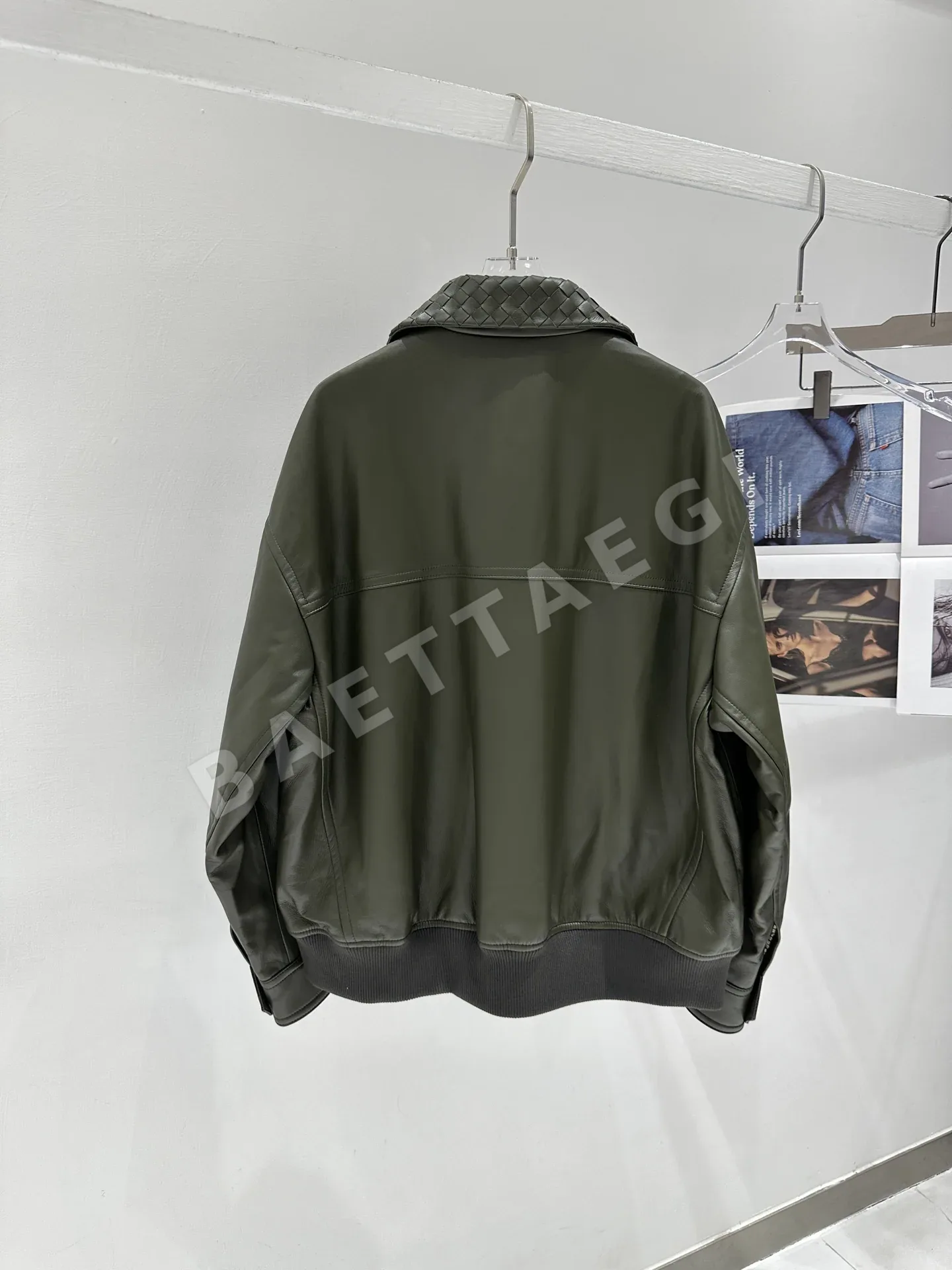 보테가베네타 탈부착 라펠 램스킨 여성 자켓 상세 이미지 9