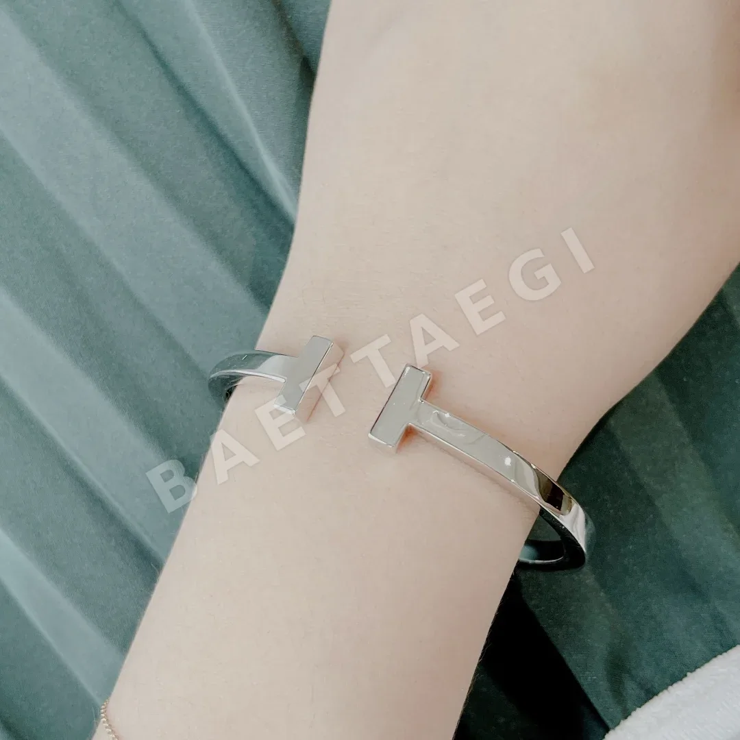 티파니 스무스 더블 T 청키 오픈 뱅글 팔찌 상세 이미지 8