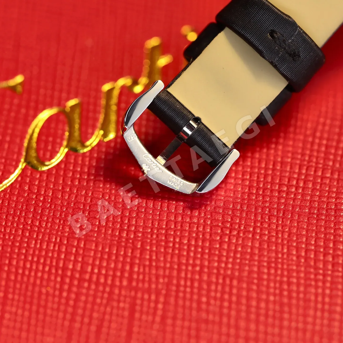 까르띠에 시계 다이아 블랙 가죽스트랩 레플리카 42706 Cartier 상세 이미지 9