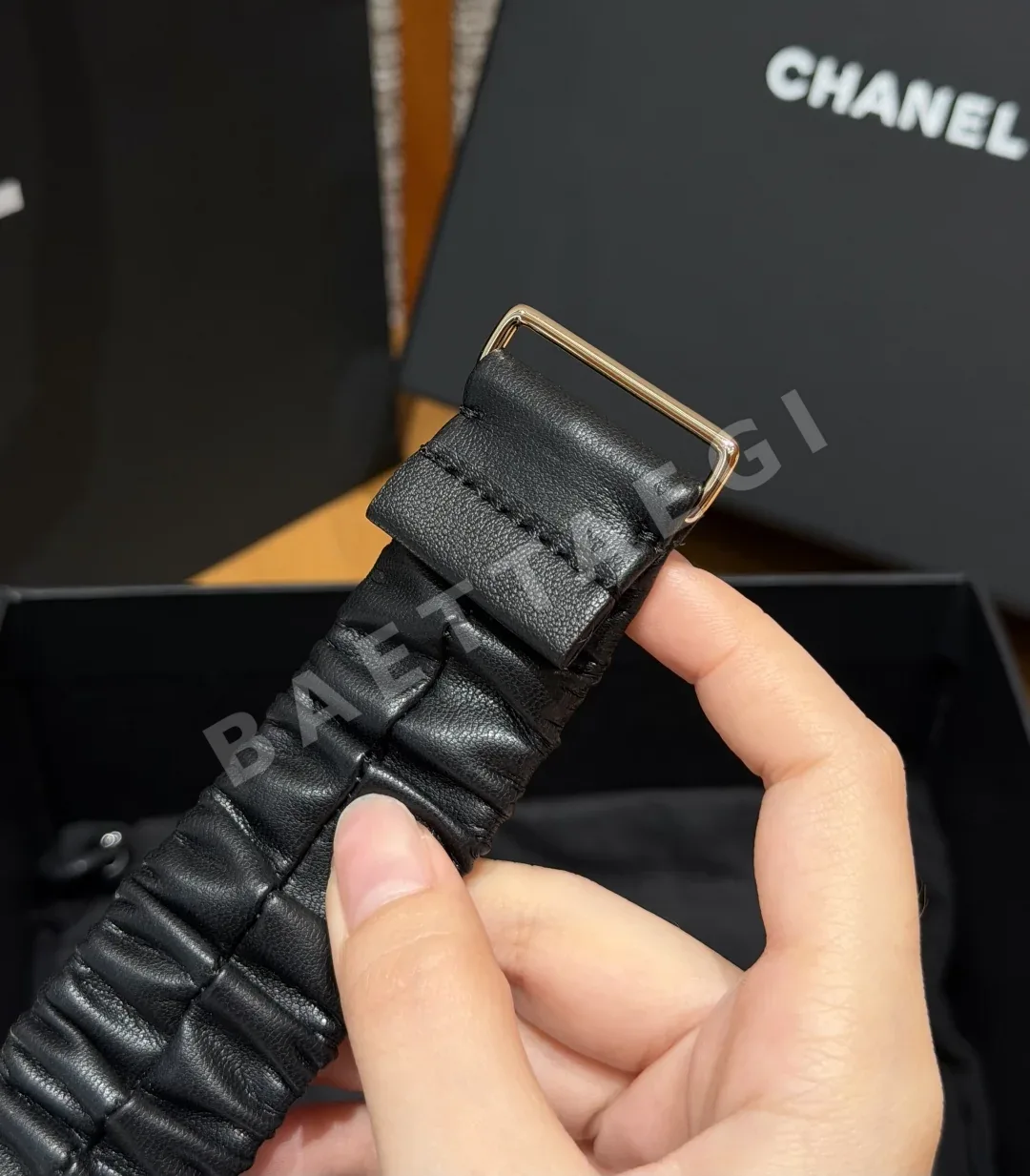 샤넬 플리츠 고무 벨트 30mm 상세 이미지 3
