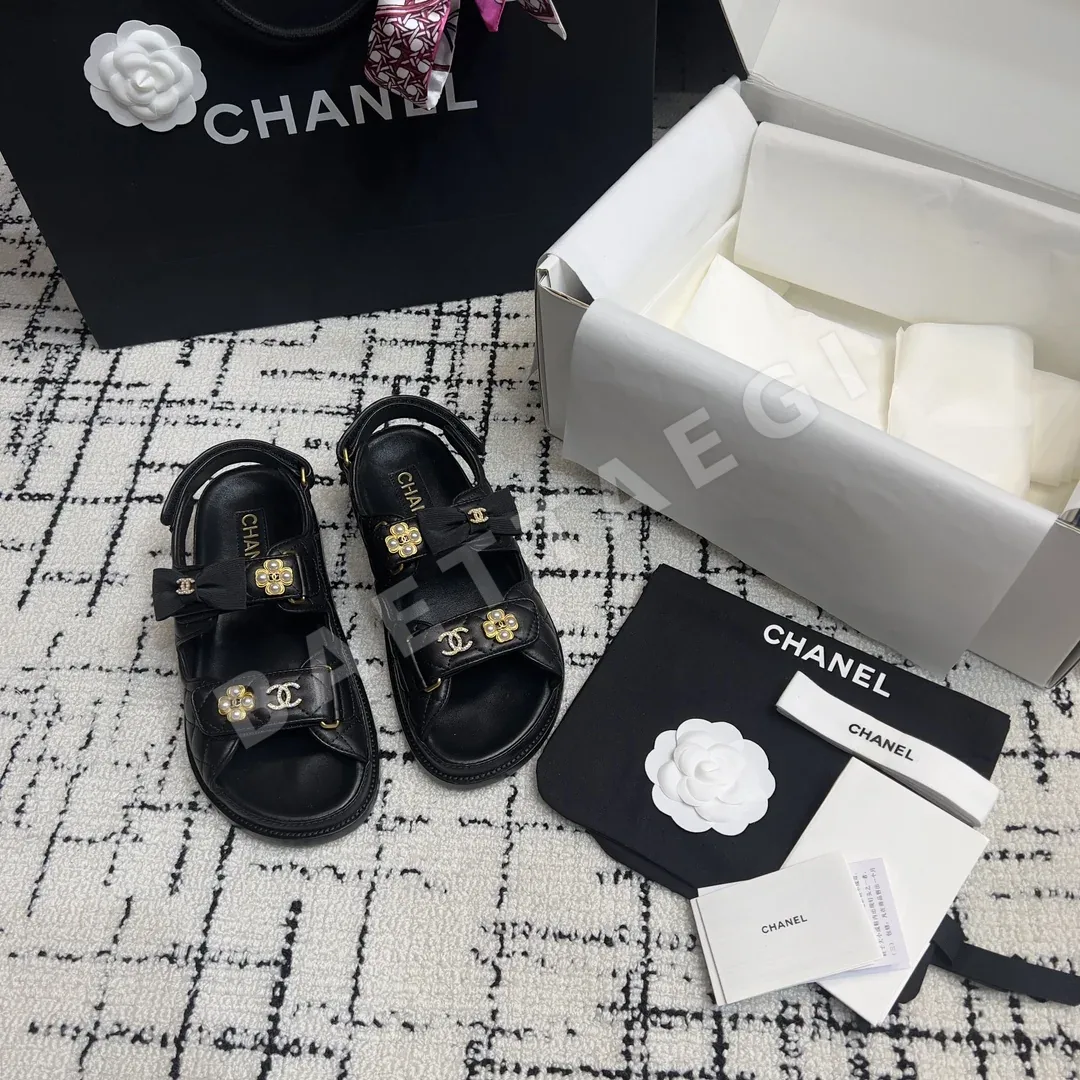 샤넬 더블 C 벨크로 비치슈즈 94914