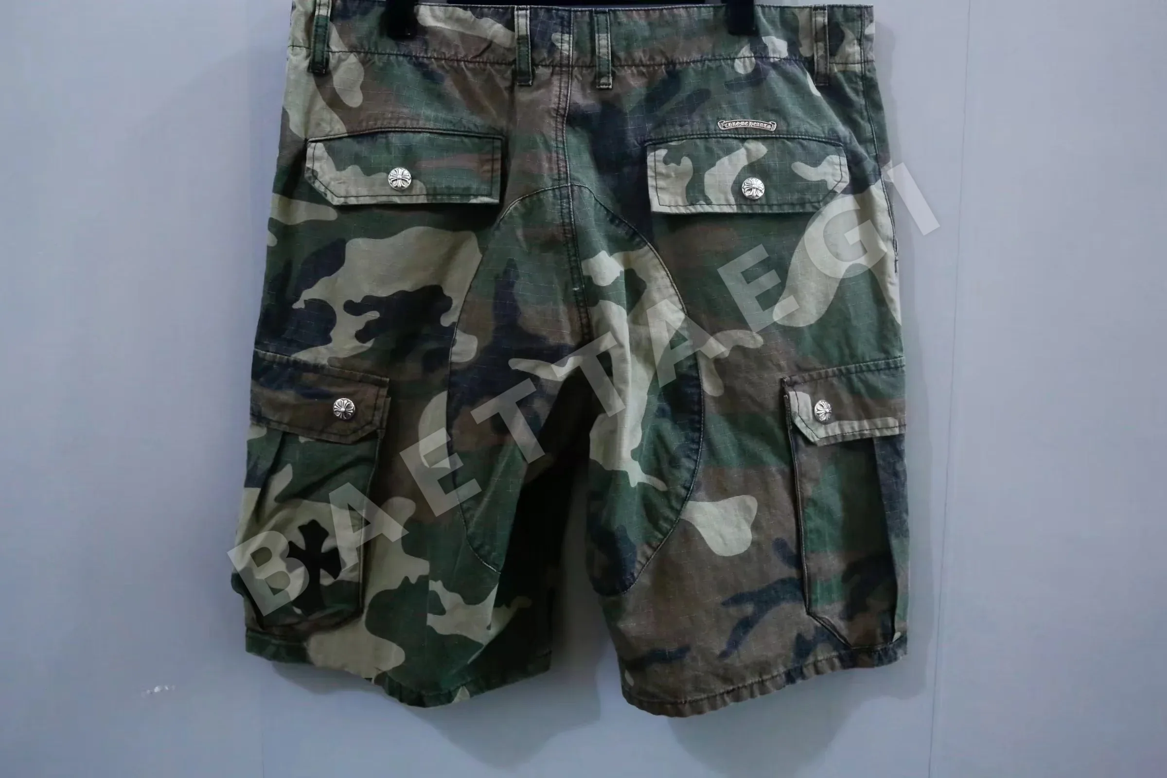 크롬하츠 실버 카모플라주 코튼 카고 반바지 상세 이미지 8