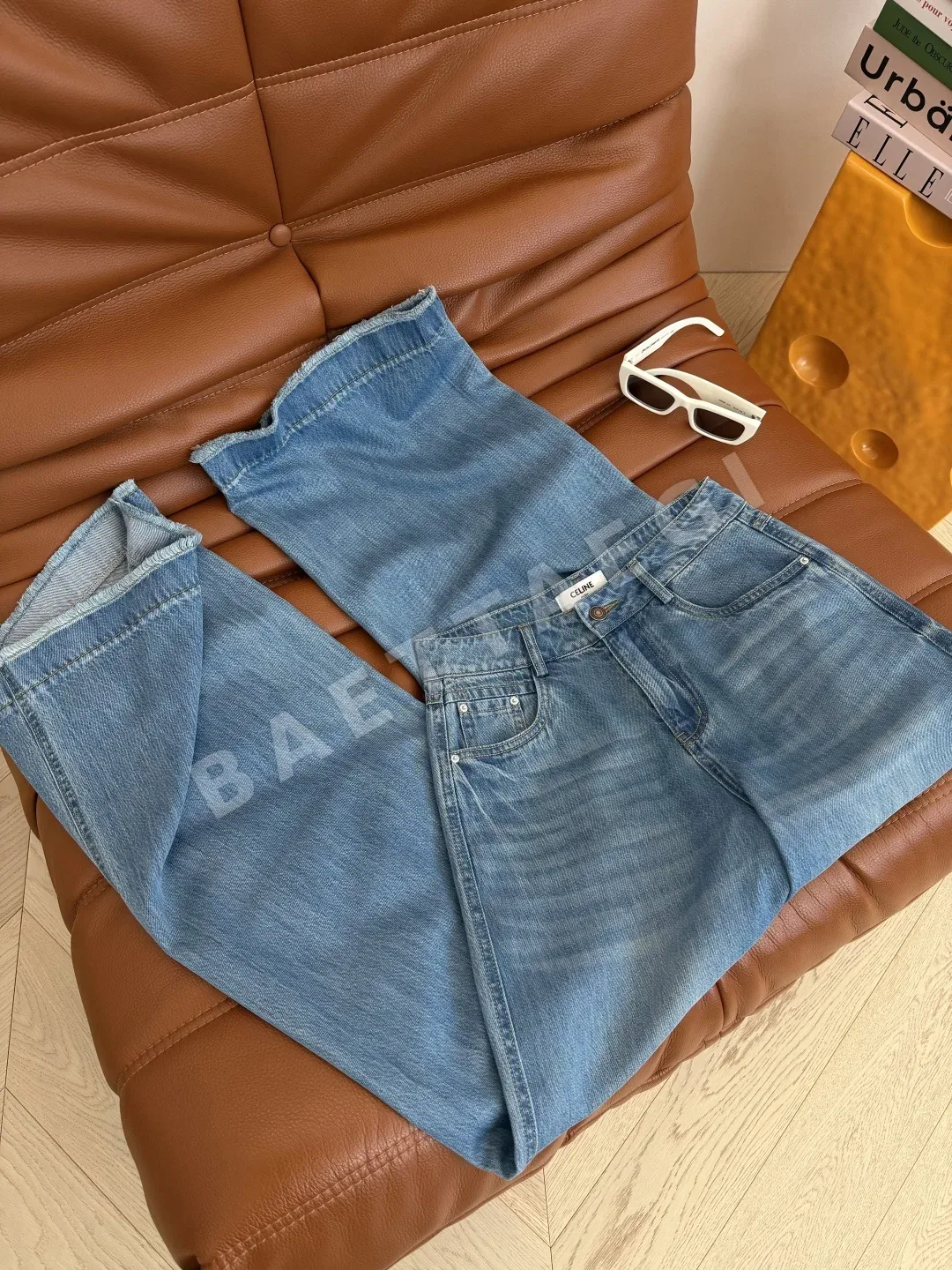 셀린느 와이드 스트레이트 데님 바지 상세 이미지 4