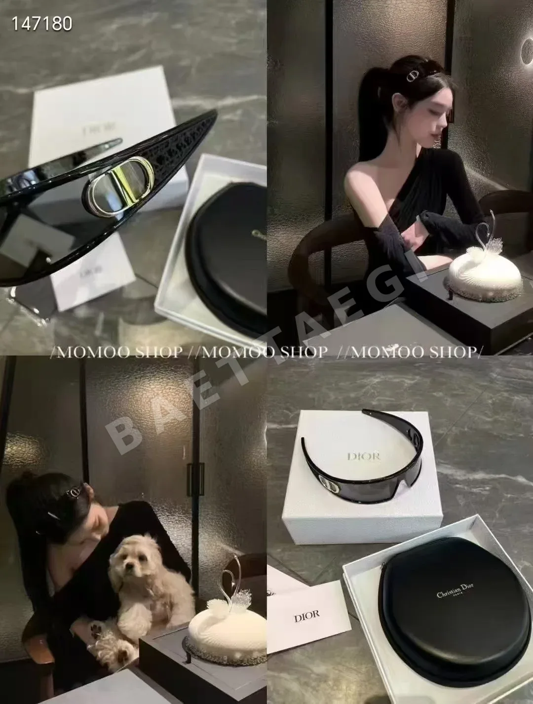 디올 CD 로고 헤드밴드 겸 선글라스 헤어악세 상세 이미지 8