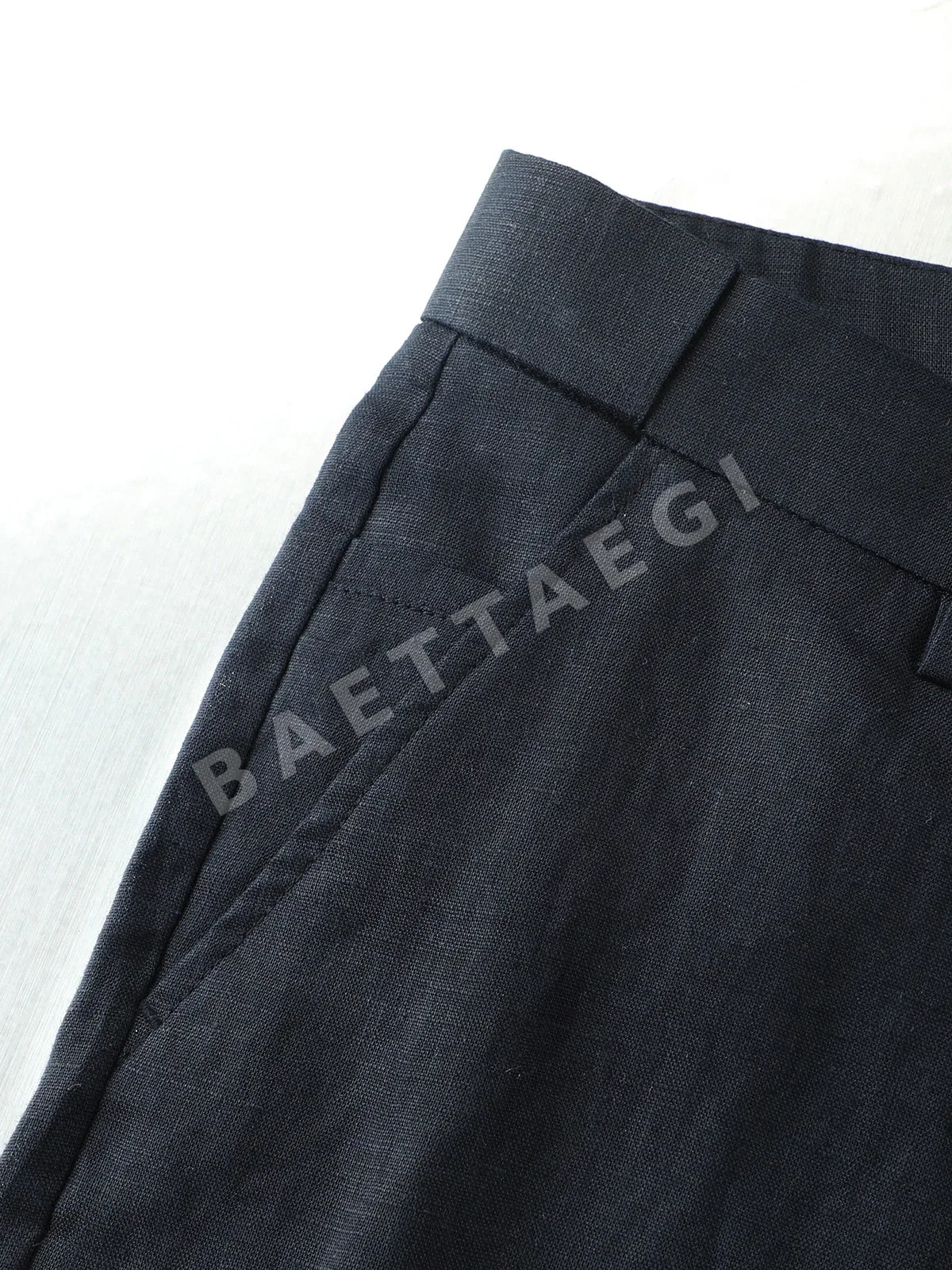 로로피아나 코튼 린넨 남성 바지 M-3XL 상세 이미지 5