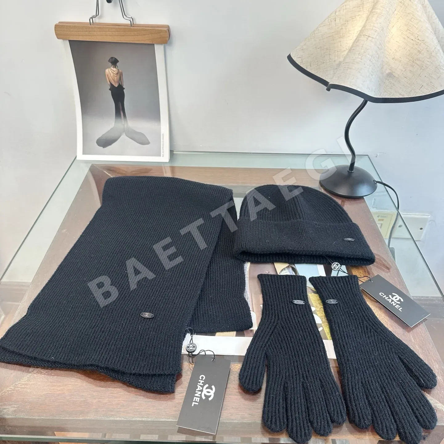 샤넬 울 니트 비니 모자 상세 이미지 7
