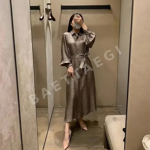 막스마라 마루베리 실크 프린트 여성 원피스 상세 이미지 5