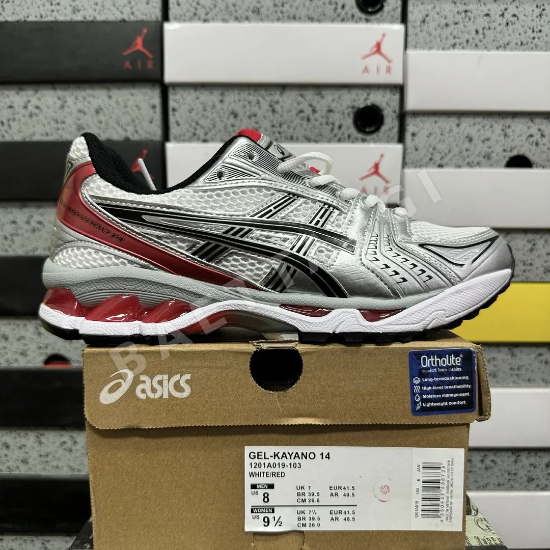 아식스 [LZ] 젤 카야노 14 1201A019-103 200580 Asics Gel-Kayano 14 White Classic Red