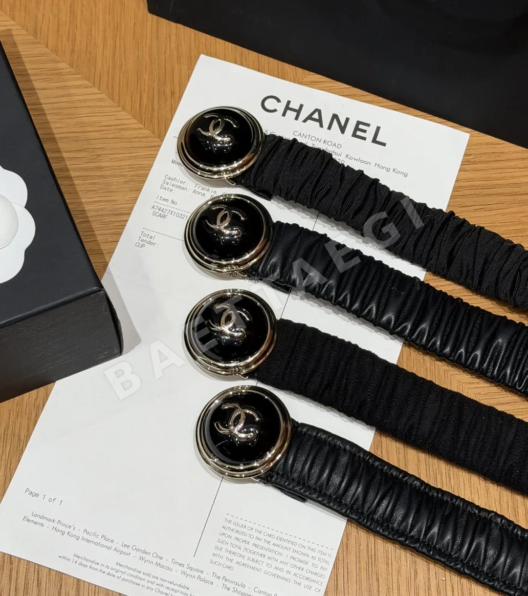 샤넬 플리츠 고무 허리 벨트 30mm 상세 이미지 2