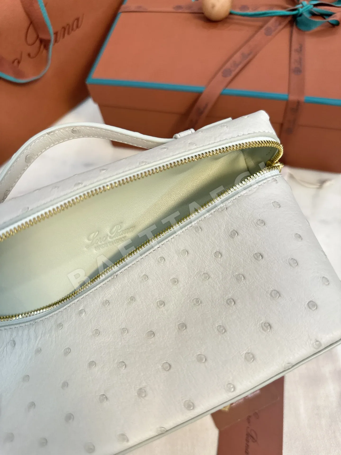 로로피아나 엑스트라 포켓 타조 가죽 가방 상세 이미지 8