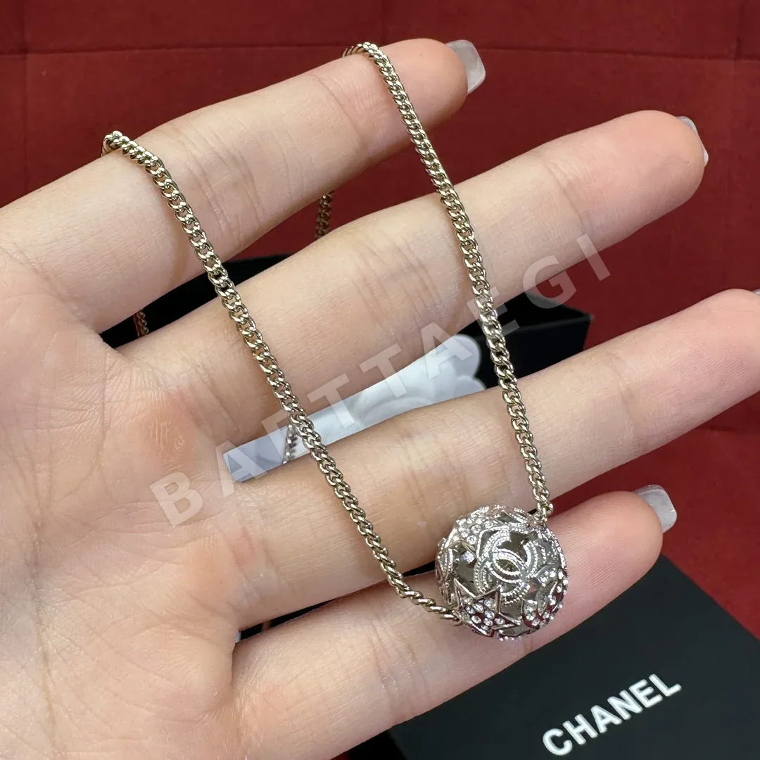 샤넬 더블 C 별 장식 실버 펜던트 목걸이 상세 이미지 2