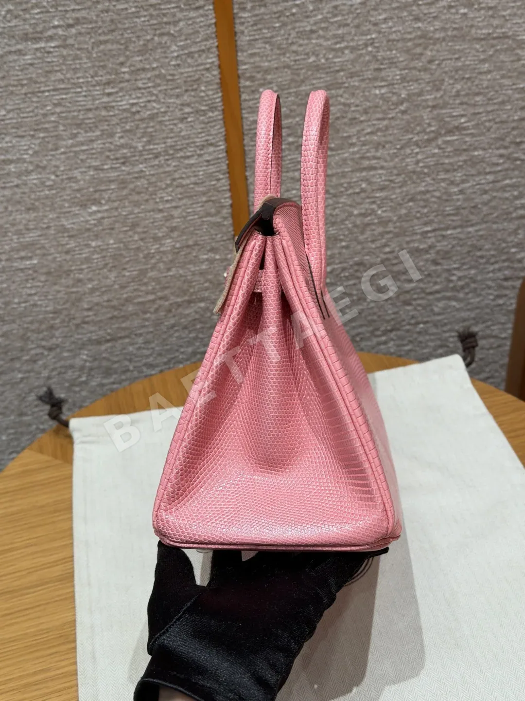 에르메스 버킨 도마뱀 가죽 지갑 상세 이미지 4